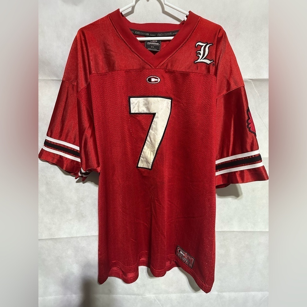 VTG Louisville Cardinals #7 Football Jersey Men’s Size XL Colosseum Embroidered